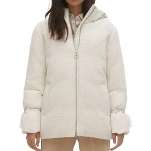 Noize Minka Cozy Puffer Coat in Ivory Tweed